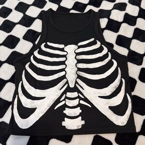 Adorable Skeleton Crop Top